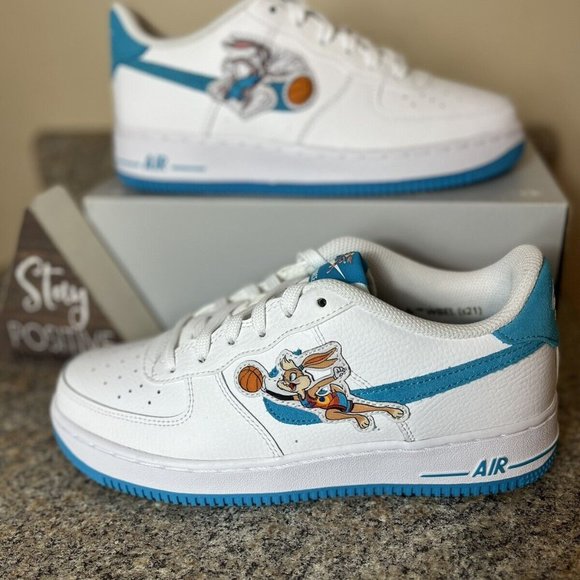 Nike Air Force 1 Low Hare Space Jam Bugs Lola DM3353-100 Size 7Y / Women‎ Sz 8.5 - Picture 1 of 11